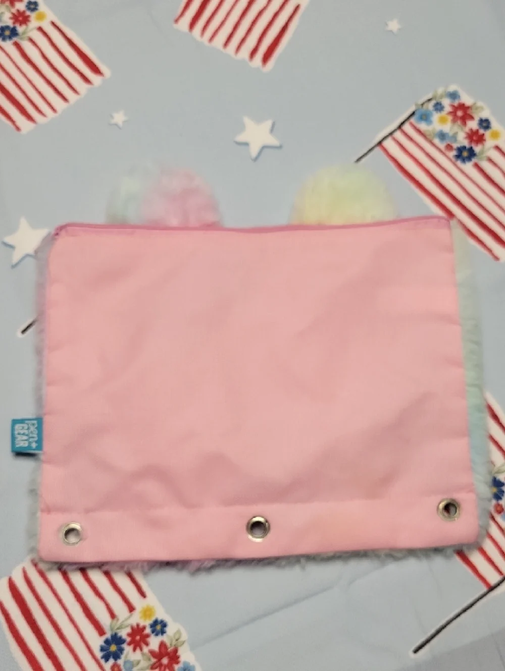 Pastel Rainbow Fluffy Cat Binder Insert